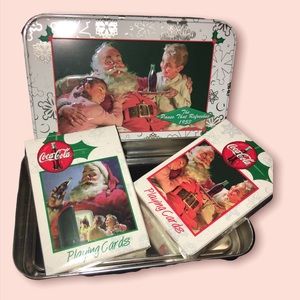 NIB Santa Clause Coca Cola two pack playing cards